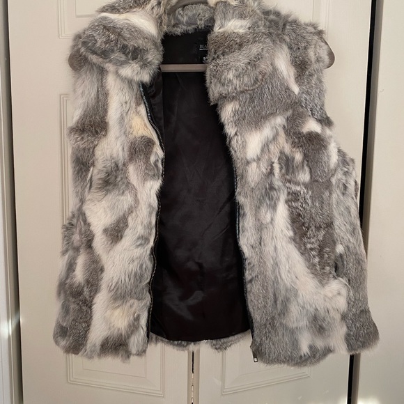 Saks Fifth Avenue Black Label Rabbit Fur Vest - Picture 1 of 4